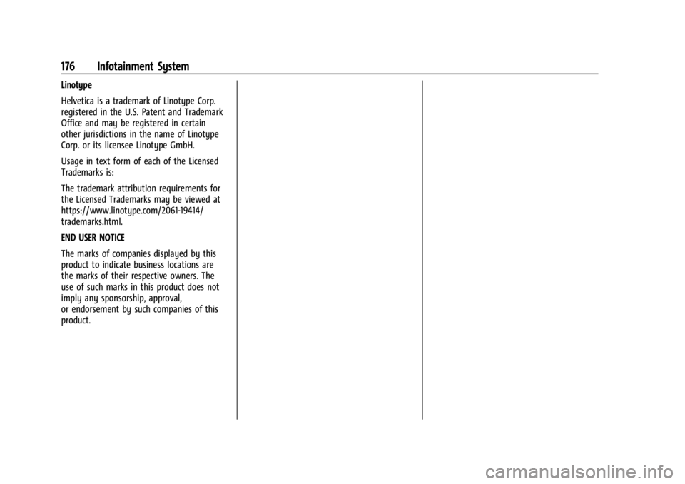 BUICK ENCORE GX 2023 Manual PDF Buick Encore GX Owner Manual (GMNA-Localizing-U.S./Canada/Mexico-
16263917) - 2023 - CRC - 2/24/22
176 Infotainment System
Linotype
Helvetica is a trademark of Linotype Corp.
registered in the U.S. Pa BUICK ENCORE GX 2023 Manual PDF Buick Encore GX Owner Manual (GMNA-Localizing-U.S./Canada/Mexico-
16263917) - 2023 - CRC - 2/24/22
176 Infotainment System
Linotype
Helvetica is a trademark of Linotype Corp.
registered in the U.S. Pa
