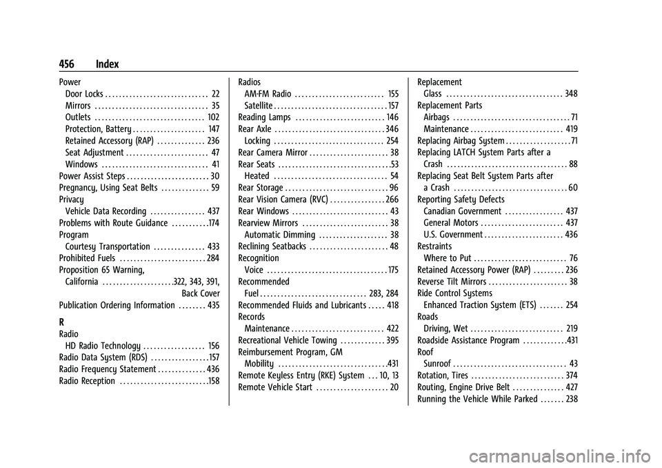 GMC SIERRA 2021 User Guide GMC Sierra/Sierra Denali 1500 Owner Manual (GMNA-Localizing-U.S./Cana-
da/Mexico-14632426) - 2021 - CRC - 11/5/20
456 Index
PowerDoor Locks . . . . . . . . . . . . . . . . . . . . . . . . . . . . . . GMC SIERRA 2021 User Guide GMC Sierra/Sierra Denali 1500 Owner Manual (GMNA-Localizing-U.S./Cana-
da/Mexico-14632426) - 2021 - CRC - 11/5/20
456 Index
PowerDoor Locks . . . . . . . . . . . . . . . . . . . . . . . . . . . . . .