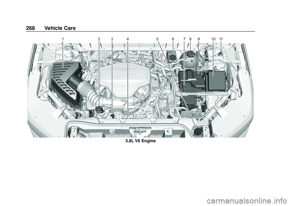 GMC ACADIA 2020 Owners Manual GMC Acadia/Acadia Denali Owner Manual (GMNA-Localizing-U.S./Canada/
Mexico-13687875) - 2020 - CRC - 10/28/19
268 Vehicle Care
3.6L V6 Engine GMC ACADIA 2020 Owners Manual GMC Acadia/Acadia Denali Owner Manual (GMNA-Localizing-U.S./Canada/
Mexico-13687875) - 2020 - CRC - 10/28/19
268 Vehicle Care
3.6L V6 Engine