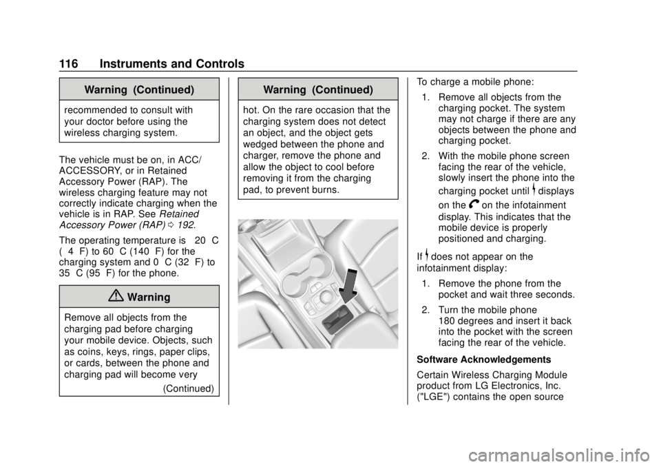 GMC TERRAIN 2018 Owners Manual GMC Terrain/Terrain Denali Owner Manual (GMNA-Localizing-U.S./Canada/
Mexico-10664916) - 2018 - crc - 9/15/17
116 Instruments and Controls
Warning (Continued)
recommended to consult with
your doctor b GMC TERRAIN 2018 Owners Manual GMC Terrain/Terrain Denali Owner Manual (GMNA-Localizing-U.S./Canada/
Mexico-10664916) - 2018 - crc - 9/15/17
116 Instruments and Controls
Warning (Continued)
recommended to consult with
your doctor b