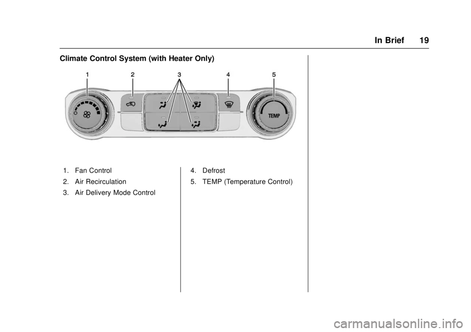 GMC SIERRA 2017 User Guide GMC Sierra/Sierra Denali Owner Manual (GMNA-Localizing-U.S./Canada/
Mexico-9955992) - 2017 - crc - 4/18/17
In Brief 19
Climate Control System (with Heater Only)
1. Fan Control
2. Air Recirculation
3. GMC SIERRA 2017 User Guide GMC Sierra/Sierra Denali Owner Manual (GMNA-Localizing-U.S./Canada/
Mexico-9955992) - 2017 - crc - 4/18/17
In Brief 19
Climate Control System (with Heater Only)
1. Fan Control
2. Air Recirculation
3.