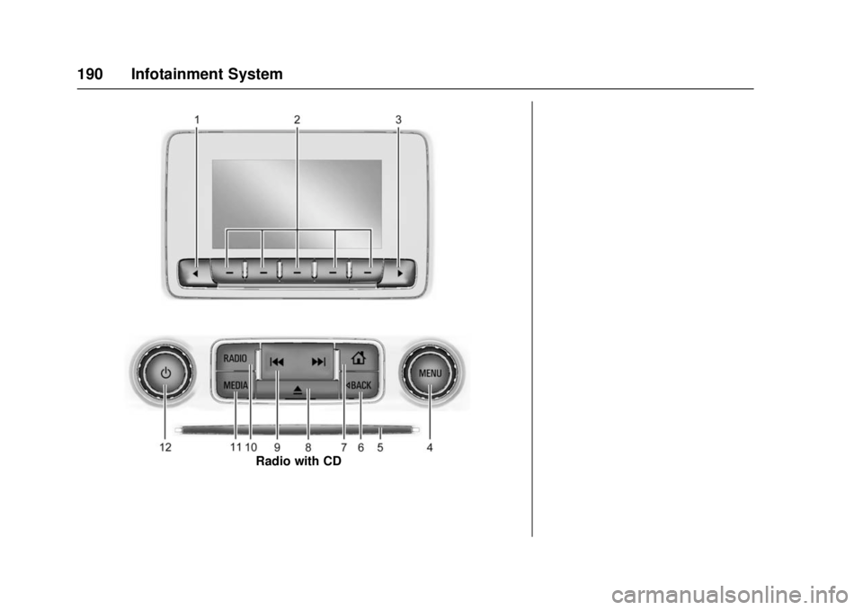 GMC SIERRA 2017 Owners Manual GMC Sierra/Sierra Denali Owner Manual (GMNA-Localizing-U.S./Canada/
Mexico-9955992) - 2017 - crc - 4/18/17
190 Infotainment System
Radio with CD GMC SIERRA 2017 Owners Manual GMC Sierra/Sierra Denali Owner Manual (GMNA-Localizing-U.S./Canada/
Mexico-9955992) - 2017 - crc - 4/18/17
190 Infotainment System
Radio with CD
