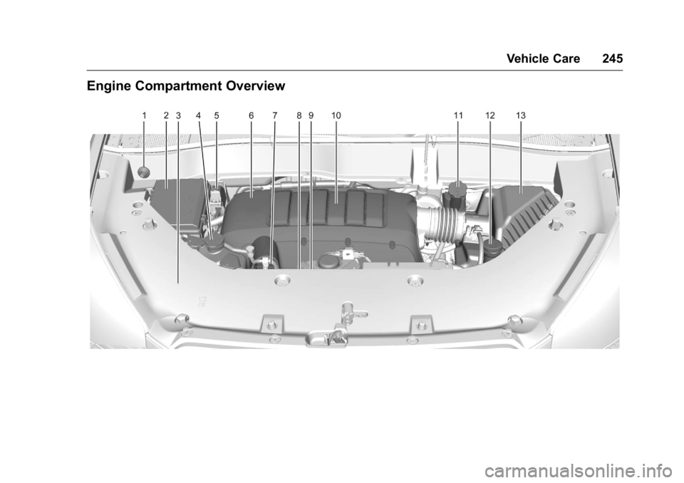 GMC ACADIA 2016 Owners Manual GMC Acadia/Acadia Denali Owner Manual (GMNA-Localizing-U.S./Canada/
Mexico-9159268) - 2016 - crc - 7/31/15
Vehicle Care 245
Engine Compartment Overview GMC ACADIA 2016 Owners Manual GMC Acadia/Acadia Denali Owner Manual (GMNA-Localizing-U.S./Canada/
Mexico-9159268) - 2016 - crc - 7/31/15
Vehicle Care 245
Engine Compartment Overview