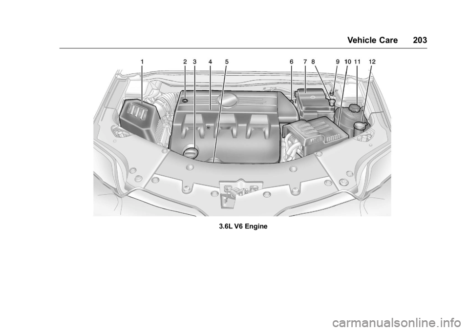GMC TERRAIN 2016  Owners Manual GMC Terrain/Terrain Denali Owner Manual (GMNA-Localizing-U.S./Canada/
Mexico-9234776) - 2016 - crc - 10/12/15
Vehicle Care 203
3.6L V6 Engine 