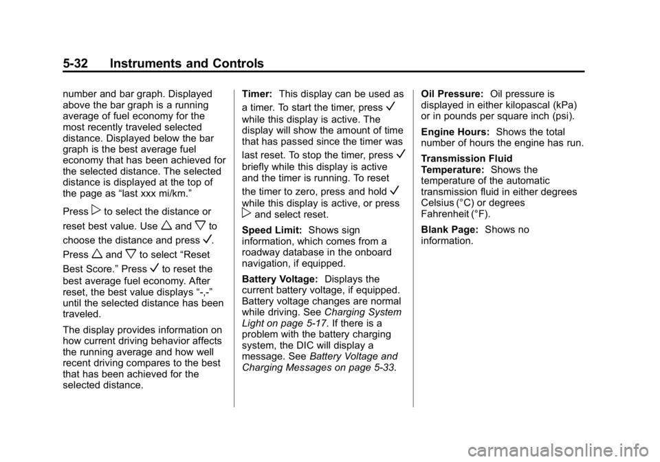 GMC CANYON 2015  Owners Manual Black plate (32,1)GMC Canyon Owner Manual (GMNA-Localizing-U.S./Canada-7587000) -
2015 - CRC - 3/17/15
5-32 Instruments and Controls
number and bar graph. Displayed
above the bar graph is a running
av