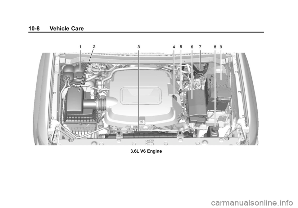 GMC CANYON 2015 Owners Manual Black plate (8,1)GMC Canyon Owner Manual (GMNA-Localizing-U.S./Canada-7587000) -
2015 - CRC - 3/17/15
10-8 Vehicle Care
3.6L V6 Engine GMC CANYON 2015 Owners Manual Black plate (8,1)GMC Canyon Owner Manual (GMNA-Localizing-U.S./Canada-7587000) -
2015 - CRC - 3/17/15
10-8 Vehicle Care
3.6L V6 Engine