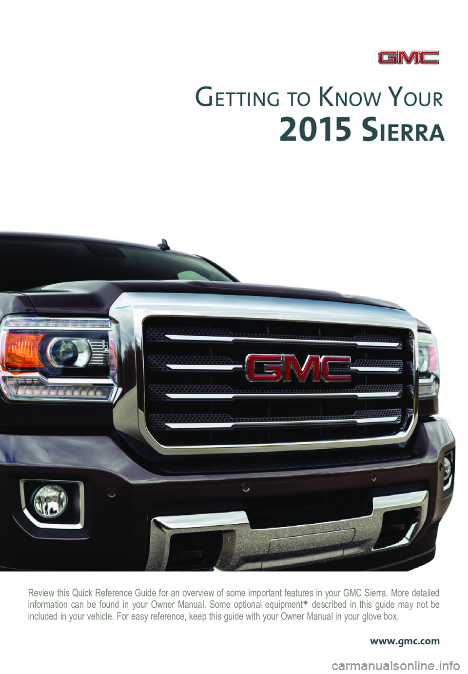 GMC SIERRA 2015  Get To Know Guide 