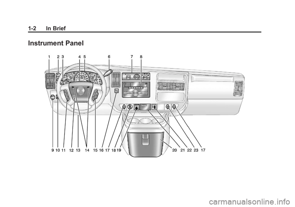 GMC SAVANA 2013  Owners Manual Black plate (2,1)GMC Savana Owner Manual - 2013 - 2nd Edition - 9/25/12
1-2 In Brief
Instrument Panel 