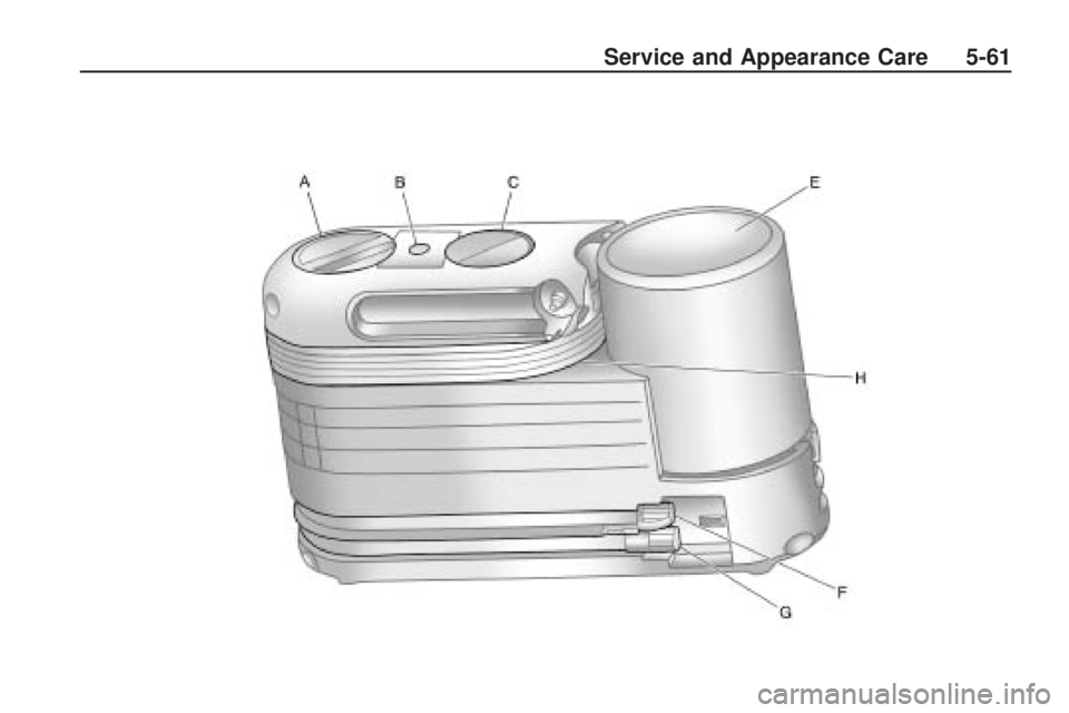 GMC ACADIA 2009  Owners Manual Service and Appearance Care 5-61 