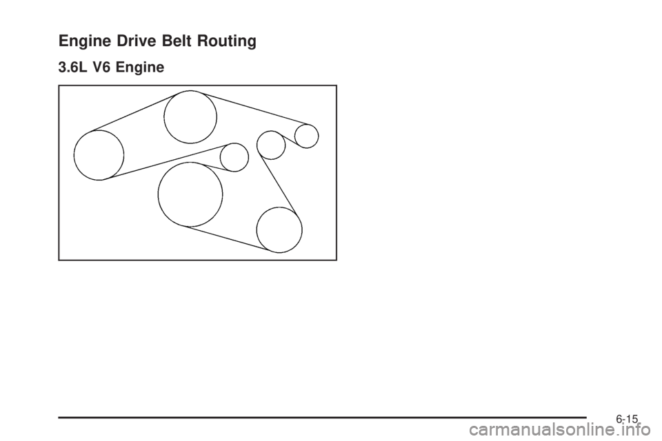 GMC ACADIA 2008  Owners Manual Engine Drive Belt Routing
3.6L V6 Engine
6-15 