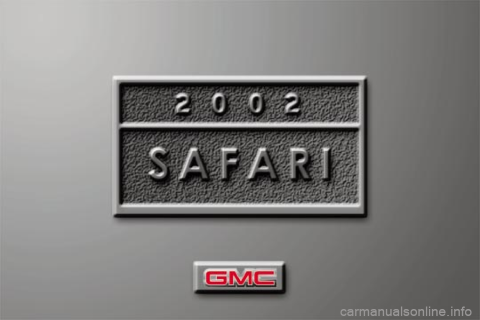GMC SAFARI 2002  Owners Manual 