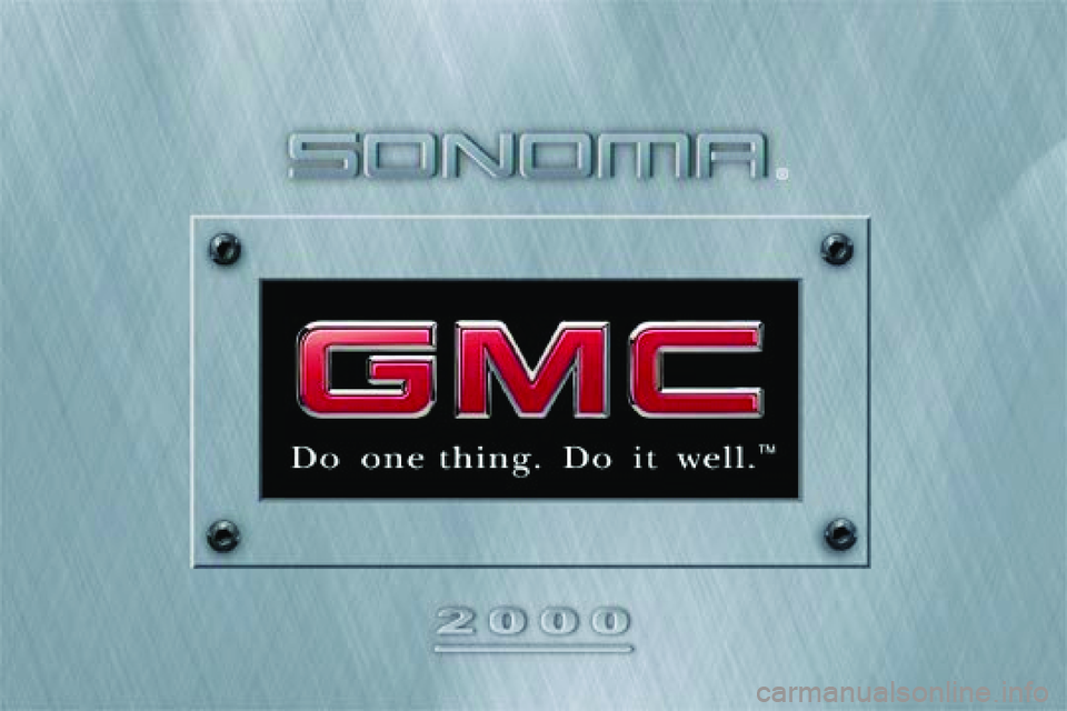 GMC SONOMA 1999  Owners Manual 