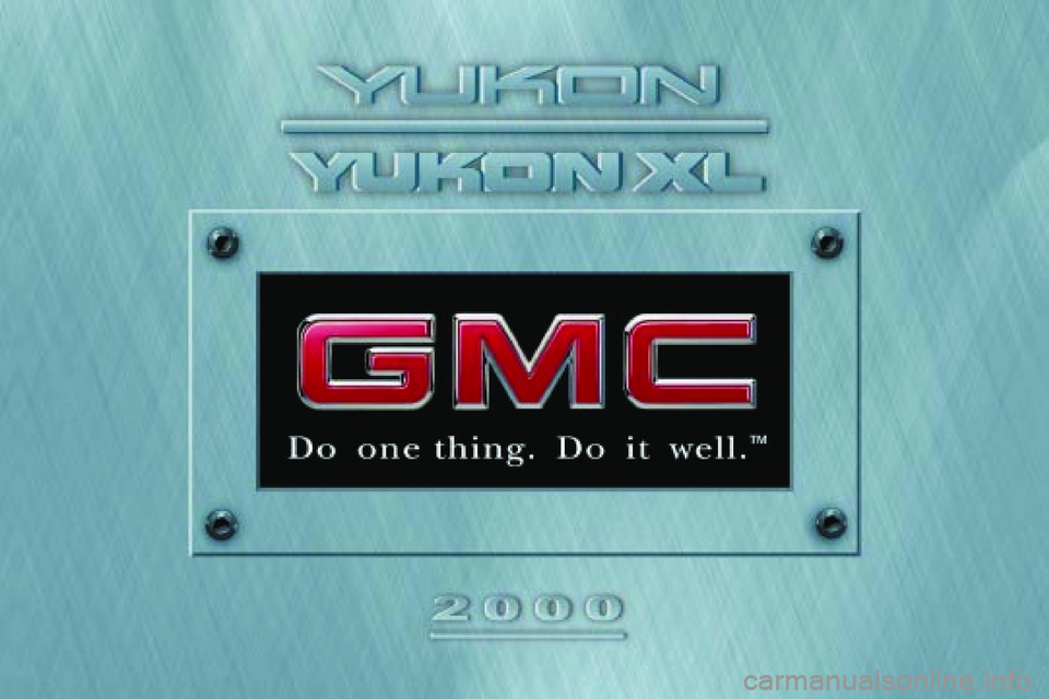 GMC YUKON 2000  Owners Manual 