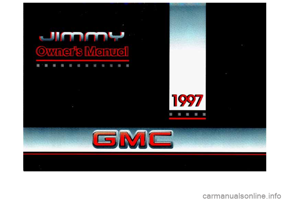 GMC JIMMY 1997  Owners Manual 
