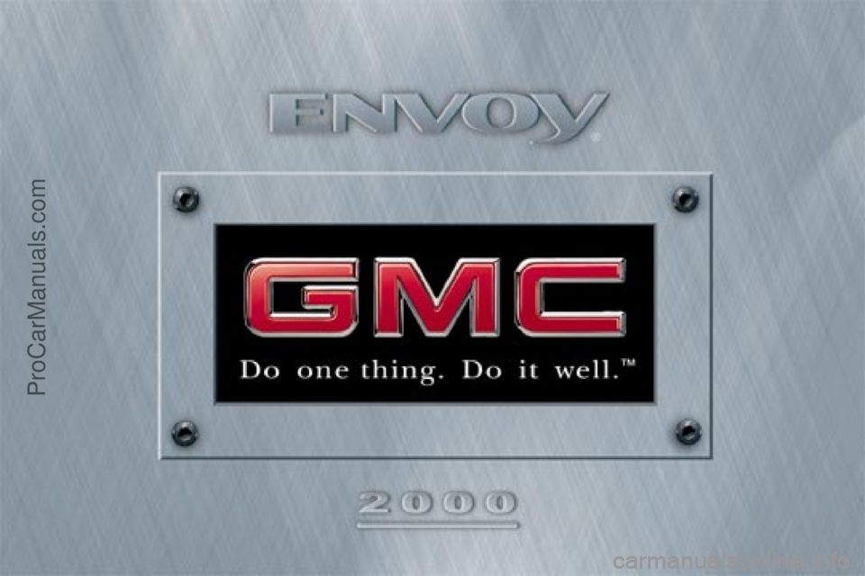 GMC ENVOY 2000  Owners Manual ProCarManuals.com 