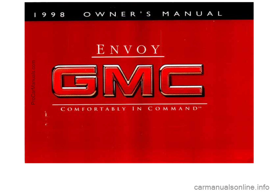 GMC ENVOY 1998  Owners Manual 