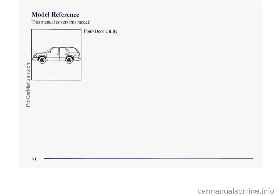 GMC ENVOY 1998  Owners Manual Model Reference 
This manual covers this model: 
Four-Door Utility 
vi 
ProCarManuals.com 