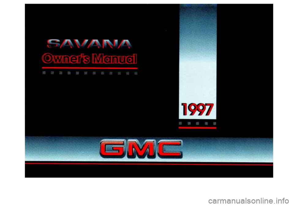 GMC SAVANA 1997  Owners Manual 