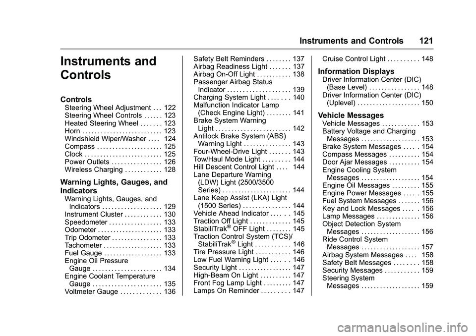 GMC SIERRA 1500 2016 Owners Manual GMC Sierra Owner Manual (GMNA-Localizing-U.S./Canada/Mexico-
9234758) - 2016 - crc - 11/9/15
Instruments and Controls 121
Instruments and
Controls
Controls
Steering Wheel Adjustment . . . 122
Steering GMC SIERRA 1500 2016 Owners Manual GMC Sierra Owner Manual (GMNA-Localizing-U.S./Canada/Mexico-
9234758) - 2016 - crc - 11/9/15
Instruments and Controls 121
Instruments and
Controls
Controls
Steering Wheel Adjustment . . . 122
Steering