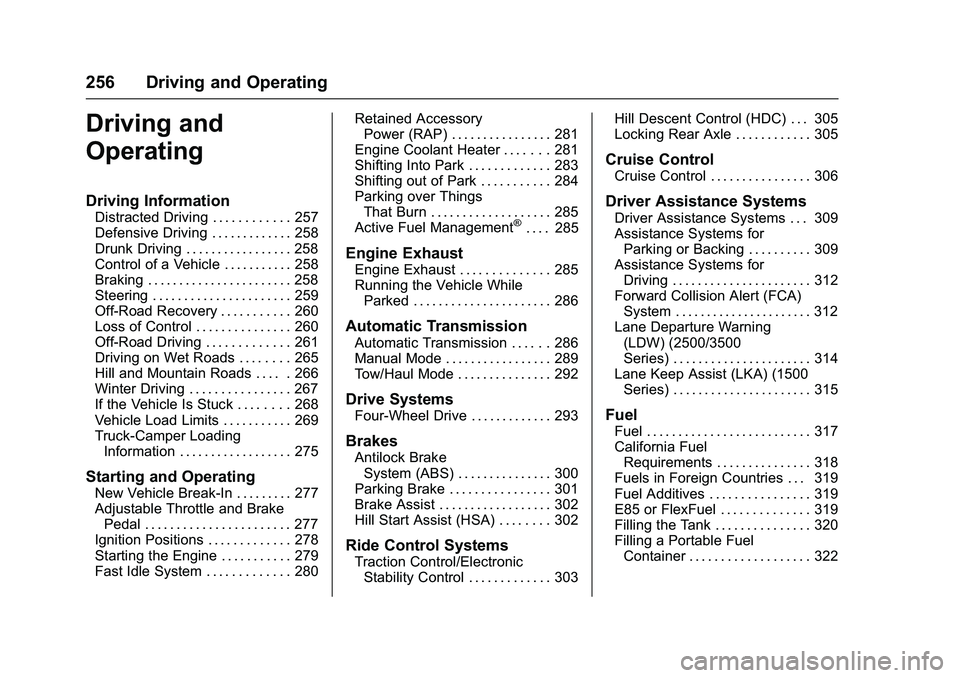 GMC SIERRA 1500 2016 Owners Manual GMC Sierra Owner Manual (GMNA-Localizing-U.S./Canada/Mexico-
9234758) - 2016 - crc - 11/9/15
256 Driving and Operating
Driving and
Operating
Driving Information
Distracted Driving . . . . . . . . . . GMC SIERRA 1500 2016 Owners Manual GMC Sierra Owner Manual (GMNA-Localizing-U.S./Canada/Mexico-
9234758) - 2016 - crc - 11/9/15
256 Driving and Operating
Driving and
Operating
Driving Information
Distracted Driving . . . . . . . . . .