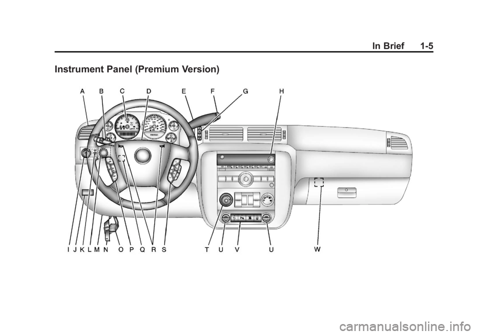 GMC SIERRA 1500 2013 User Guide Black plate (5,1)GMC Sierra Owner Manual - 2013 - crc - 8/14/12
In Brief 1-5
Instrument Panel (Premium Version) GMC SIERRA 1500 2013 User Guide Black plate (5,1)GMC Sierra Owner Manual - 2013 - crc - 8/14/12
In Brief 1-5
Instrument Panel (Premium Version)