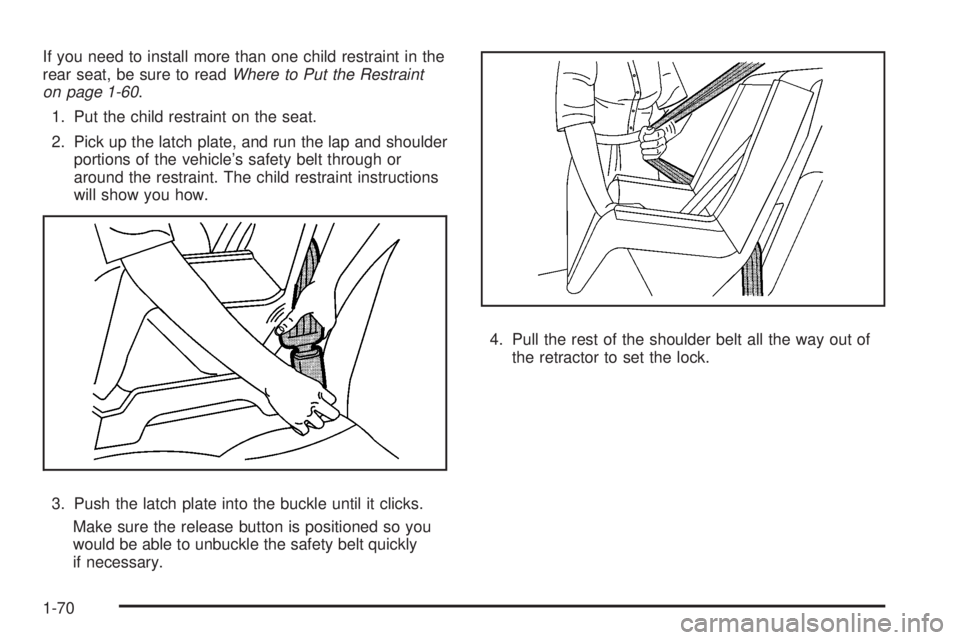 GMC YUKON XL 2008 Manual PDF If you need to install more than one child restraint in the
rear seat, be sure to readWhere to Put the Restraint
on page 1-60.
1. Put the child restraint on the seat.
2. Pick up the latch plate, and r GMC YUKON XL 2008 Manual PDF If you need to install more than one child restraint in the
rear seat, be sure to readWhere to Put the Restraint
on page 1-60.
1. Put the child restraint on the seat.
2. Pick up the latch plate, and r