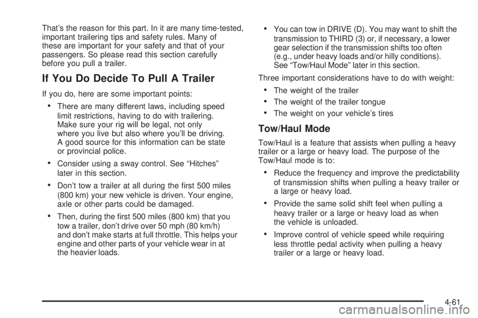 GMC YUKON XL 2006 Manual PDF That’s the reason for this part. In it are many time-tested,
important trailering tips and safety rules. Many of
these are important for your safety and that of your
passengers. So please read this 