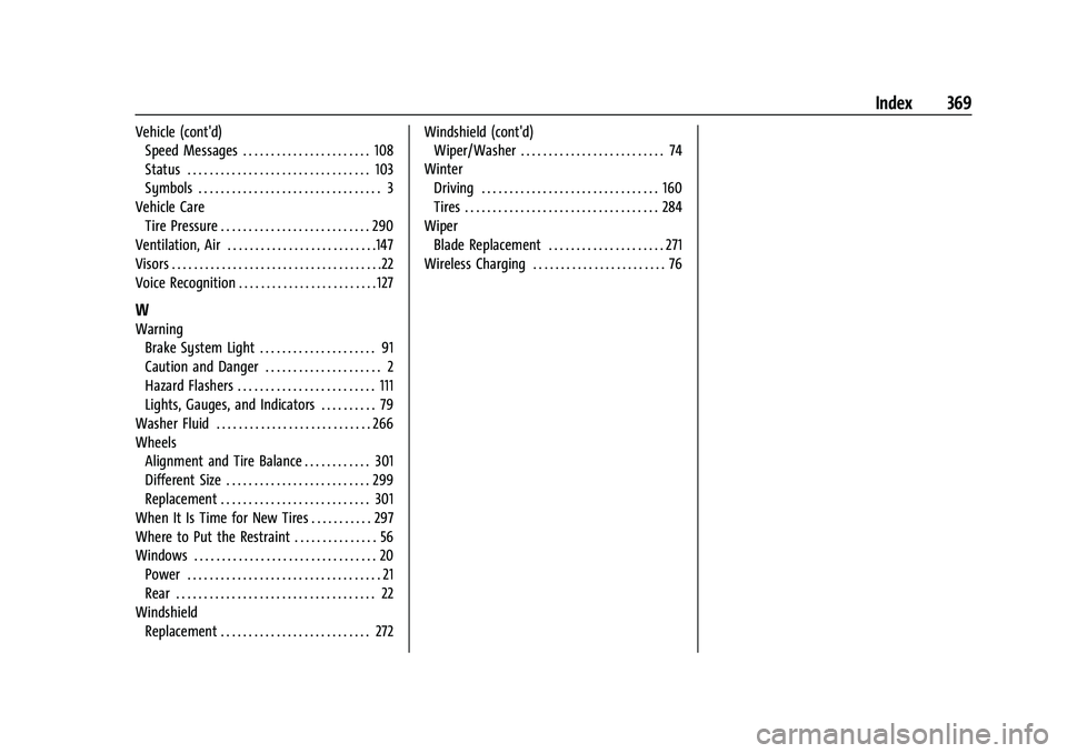 GMC CANYON 2023 Owners Manual GMC Canyon/Canyon Denali Owner Manual (GMNA-Localizing-U.S./Cana-
da/Mexico-16510661) - 2023 - CRC - 11/29/22
Index 369
Vehicle (cont'd)Speed Messages . . . . . . . . . . . . . . . . . . . . . . . GMC CANYON 2023 Owners Manual GMC Canyon/Canyon Denali Owner Manual (GMNA-Localizing-U.S./Cana-
da/Mexico-16510661) - 2023 - CRC - 11/29/22
Index 369
Vehicle (cont'd)Speed Messages . . . . . . . . . . . . . . . . . . . . . . .