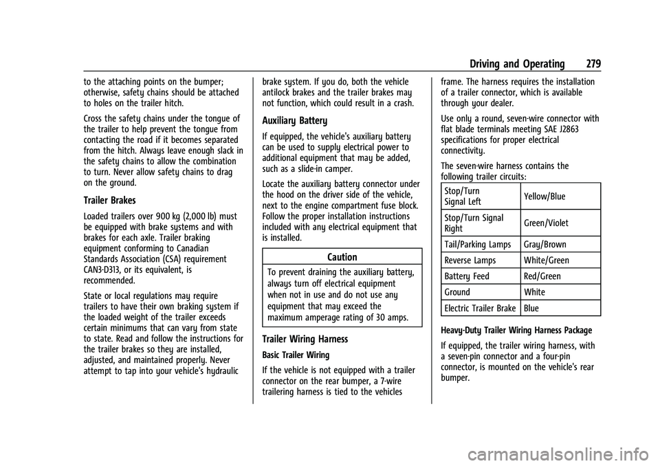GMC SIERRA 2023 Owners Manual GMC Sierra/Sierra Denali 2500 HD/3500 HD Owner Manual (GMNA-
Localizing-U.S./Canada-16504257) - 2023 - CRC - 5/9/22
Driving and Operating 279
to the attaching points on the bumper;
otherwise, safety c GMC SIERRA 2023 Owners Manual GMC Sierra/Sierra Denali 2500 HD/3500 HD Owner Manual (GMNA-
Localizing-U.S./Canada-16504257) - 2023 - CRC - 5/9/22
Driving and Operating 279
to the attaching points on the bumper;
otherwise, safety c