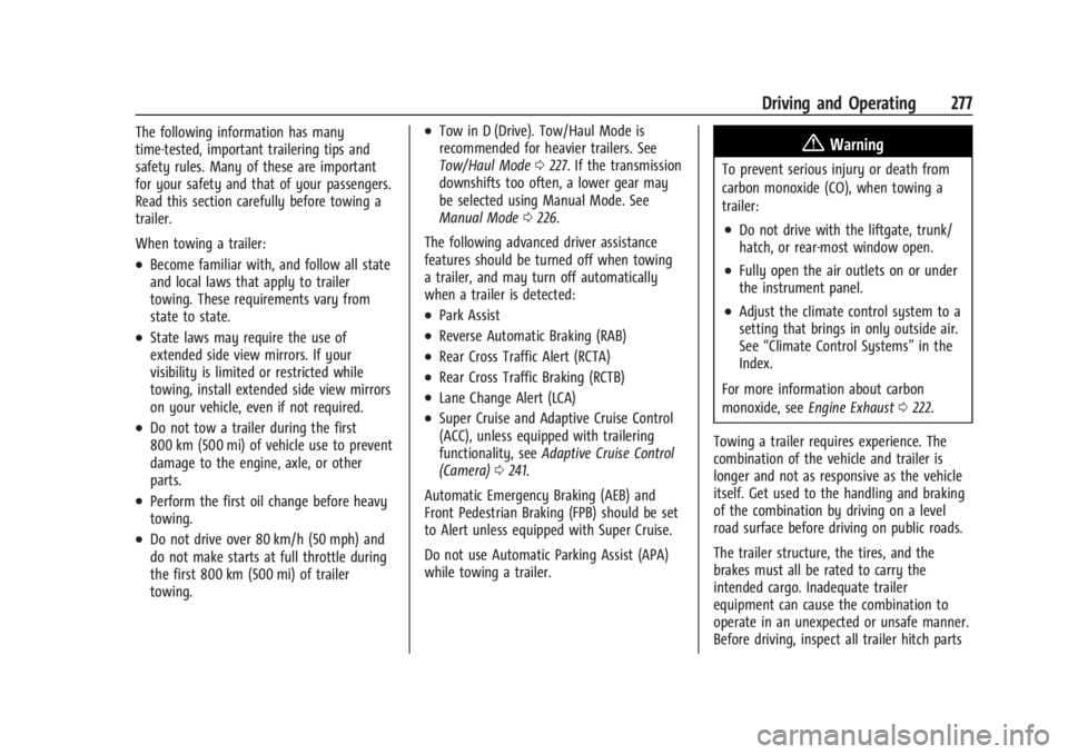 GMC SIERRA 2024 Owners Manual GMC Sierra/Sierra Denali 2500 HD/3500 HD Owner Manual (GMNA-
Localizing-U.S./Canada-16908340) - 2024 - CRC - 12/13/22
Driving and Operating 277
The following information has many
time-tested, importan GMC SIERRA 2024 Owners Manual GMC Sierra/Sierra Denali 2500 HD/3500 HD Owner Manual (GMNA-
Localizing-U.S./Canada-16908340) - 2024 - CRC - 12/13/22
Driving and Operating 277
The following information has many
time-tested, importan