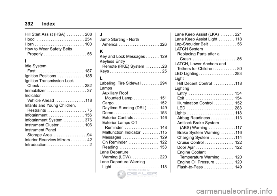 GMC SIERRA DENALI 2016 Owners Manual GMC Sierra Denali Owner Manual (GMNA-Localizing-U.S./Canada/Mexico-
9234761) - 2016 - crc - 7/24/15
392 Index
Hill Start Assist (HSA) . . . . . . . . . . 208
Hood . . . . . . . . . . . . . . . . . . . GMC SIERRA DENALI 2016 Owners Manual GMC Sierra Denali Owner Manual (GMNA-Localizing-U.S./Canada/Mexico-
9234761) - 2016 - crc - 7/24/15
392 Index
Hill Start Assist (HSA) . . . . . . . . . . 208
Hood . . . . . . . . . . . . . . . . . . .