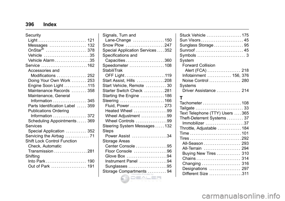 GMC SIERRA DENALI 2016 Owners Manual GMC Sierra Denali Owner Manual (GMNA-Localizing-U.S./Canada/Mexico-
9234761) - 2016 - crc - 7/24/15
396 Index
SecurityLight . . . . . . . . . . . . . . . . . . . . . . . . . . 121
Messages . . . . . . GMC SIERRA DENALI 2016 Owners Manual GMC Sierra Denali Owner Manual (GMNA-Localizing-U.S./Canada/Mexico-
9234761) - 2016 - crc - 7/24/15
396 Index
SecurityLight . . . . . . . . . . . . . . . . . . . . . . . . . . 121
Messages . . . . . .