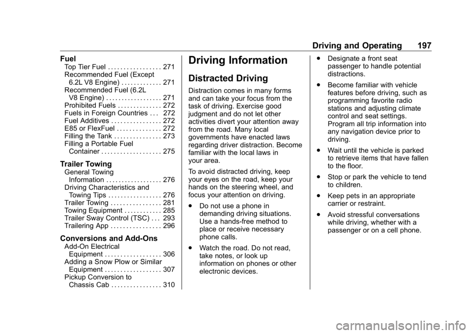 GMC SIERRA DENALI 2019 Owners Manual GMC Sierra/Sierra Denali Owner Manual (GMNA-Localizing-U.S./Canada/
Mexico-1500-11698638) - 2019 - crc - 5/16/18
Driving and Operating 197Fuel Top Tier Fuel . . . . . . . . . . . . . . . . . 271
Recom GMC SIERRA DENALI 2019 Owners Manual GMC Sierra/Sierra Denali Owner Manual (GMNA-Localizing-U.S./Canada/
Mexico-1500-11698638) - 2019 - crc - 5/16/18
Driving and Operating 197Fuel Top Tier Fuel . . . . . . . . . . . . . . . . . 271
Recom