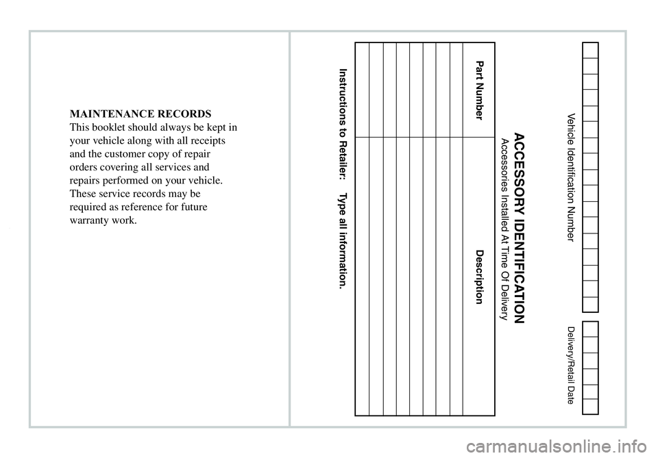 VOLVO XC40 2019  Warranty and Maintenance Records Information MAINTENANCE RECORDS
This booklet should always be kept in 
your v ehicle along with all receipts 
and the customer copy of repair
orders covering all services and 
repairs performed on your ve hicle. 