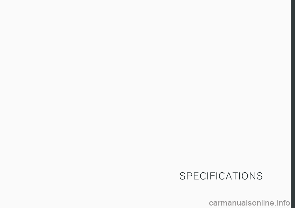 VOLVO S90 T8 2018  Owner´s Manual S P E C I F I C A T I O N S 