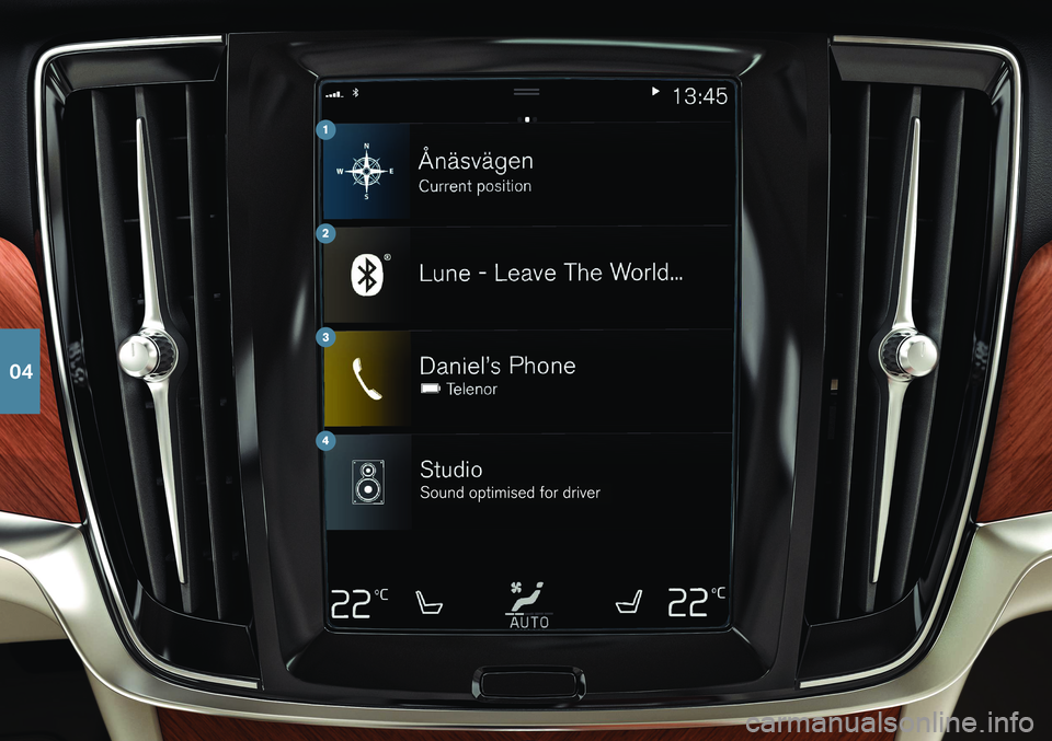 VOLVO S90 T8 2018  Quick Guide 04    VOLVO S90 T8 2018  Quick Guide 04
