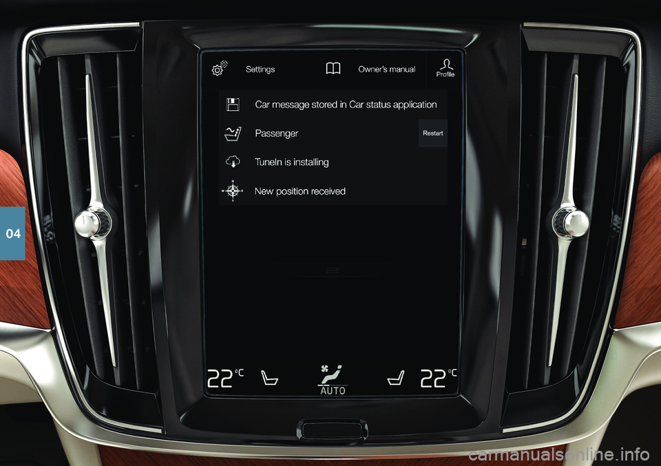 VOLVO S90 T8 2018 Quick Guide 04 VOLVO S90 T8 2018 Quick Guide 04