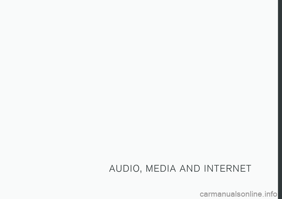 VOLVO V90 CROSS COUNTRY 2018  Owner´s Manual A U D I O ,   M E D I A   A N D   I N T E R N E T 