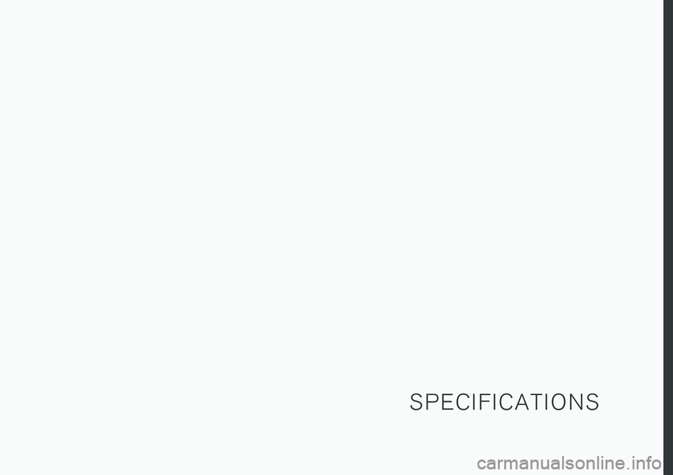 VOLVO XC60 T8 2018  Owner´s Manual S P E C I F I C A T I O N S 