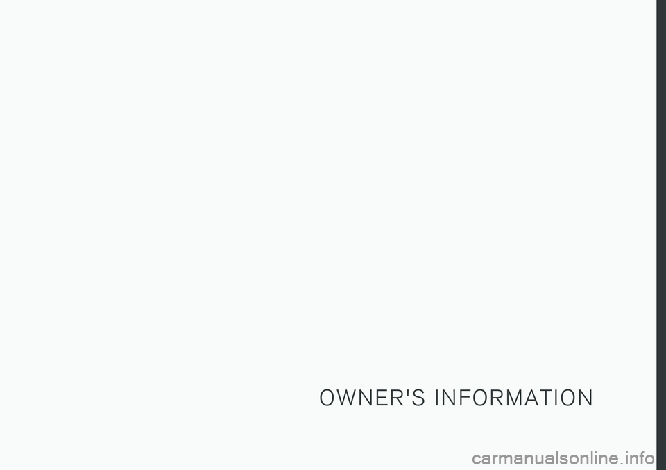 VOLVO XC90 2018  Owner´s Manual O W N E R ' S   I N F O R M A T I O N 