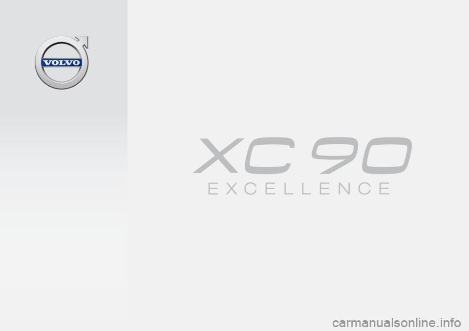 VOLVO XC90 EXCELLENCE 2018  Owner´s Manual 