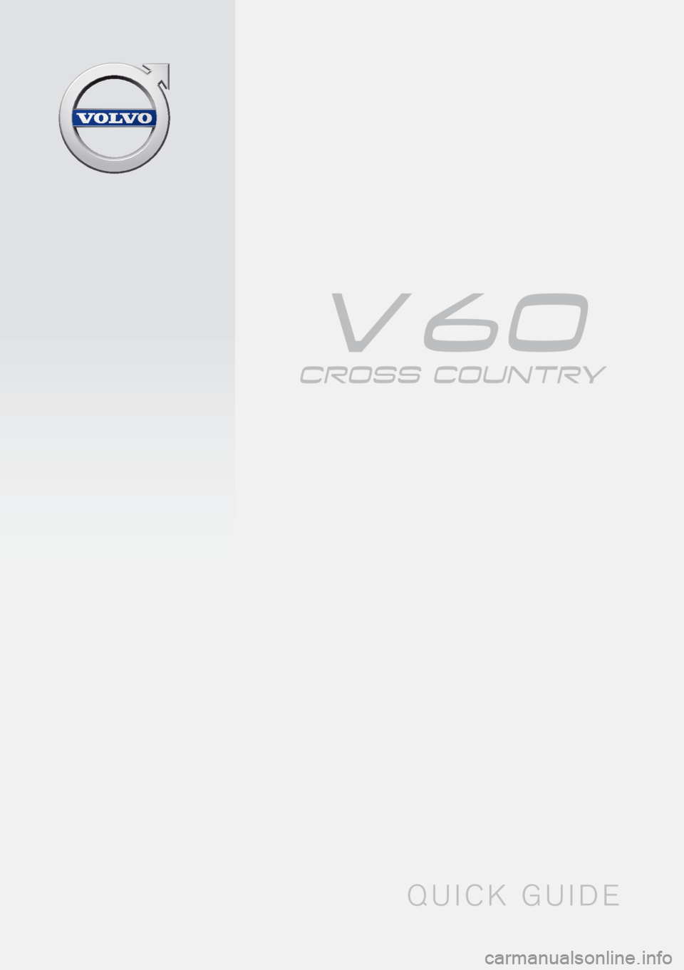 VOLVO V60 CROSS COUNTRY 2017  Quick Guide 