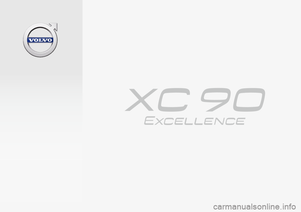 VOLVO XC90 EXCELLENCE 2017 Owner´s Manual VOLVO XC90 EXCELLENCE 2017 Owner´s Manual
