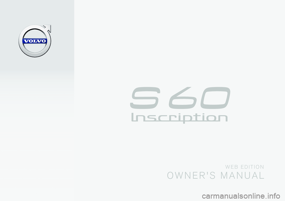 VOLVO S60 INSCRIPTION 2016  Owner´s Manual 