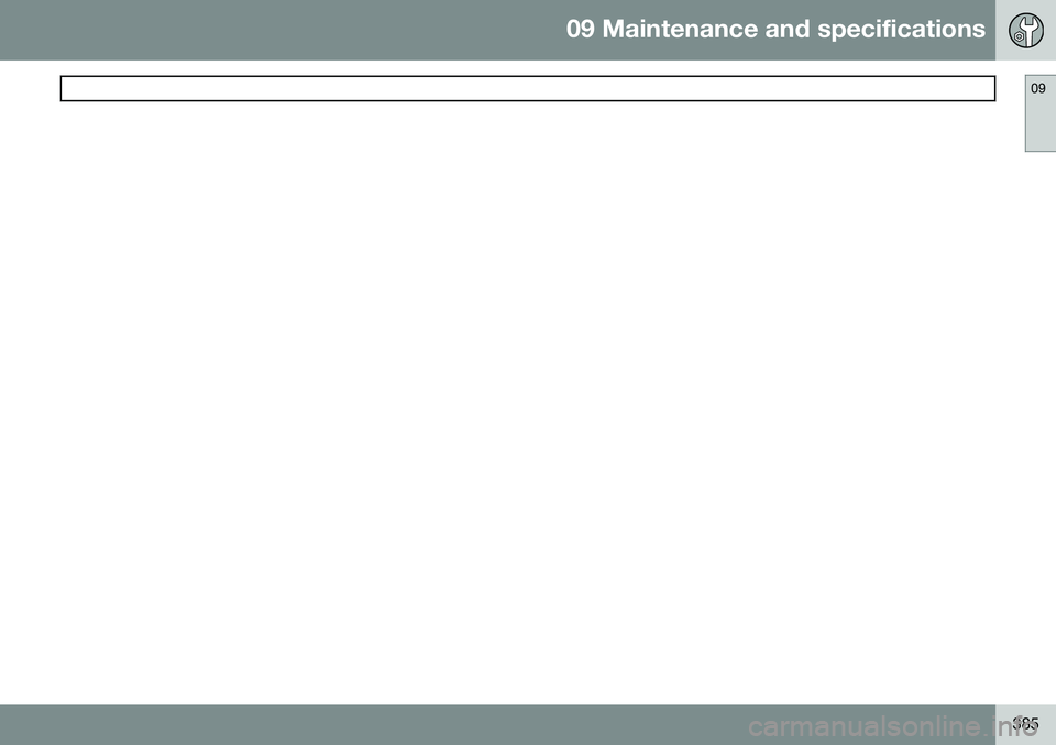 VOLVO V60 2015  Owner´s Manual 09 Maintenance and specifications
 09
385 
