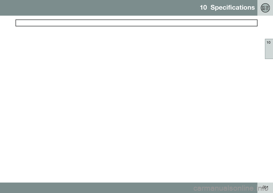 VOLVO V60 2015  Owner´s Manual 10  Specifications
 
10
401 