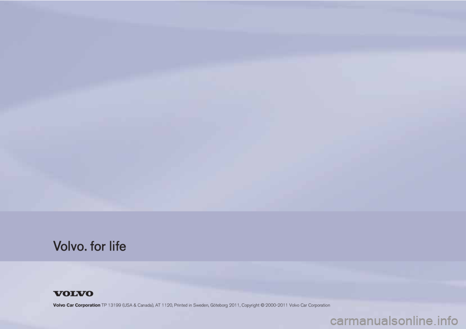 VOLVO S80 2012  Owner´s Manual 		
	
	



 !©"#$%

 