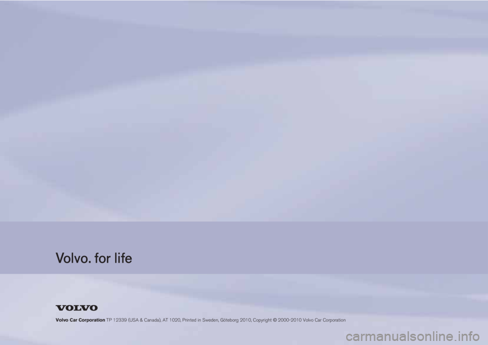 VOLVO S60 2011  Owner´s Manual 		
	
	

 !©"#$% 