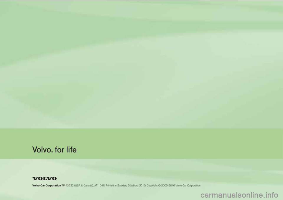 VOLVO XC60 2011  Owner´s Manual 		
	
	

 !"©#$%&  