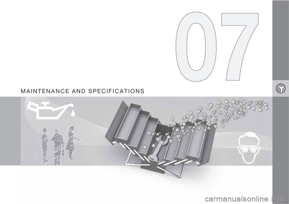 VOLVO XC70 2011  Owner´s Manual MAINTENANCE AND SPECIFICATIONS 